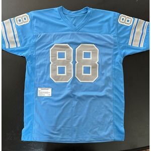 CHARLIE SANDERS AUTOGRAPHED CUSTOM JERSEY (LIONS) W/ PROOF! - LEAF COA! LEGEND